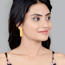 Silver bar stud minimalist earring